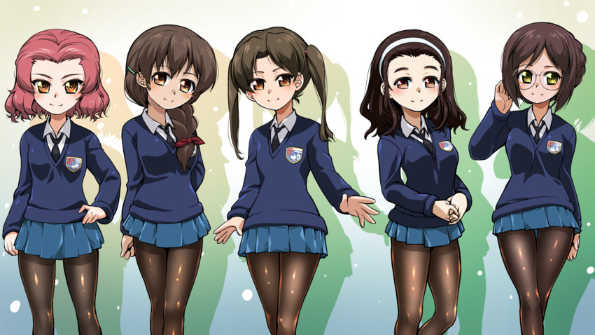 rosehip, rukuriri, and nilgiri (girls und panzer) drawn by r-ex