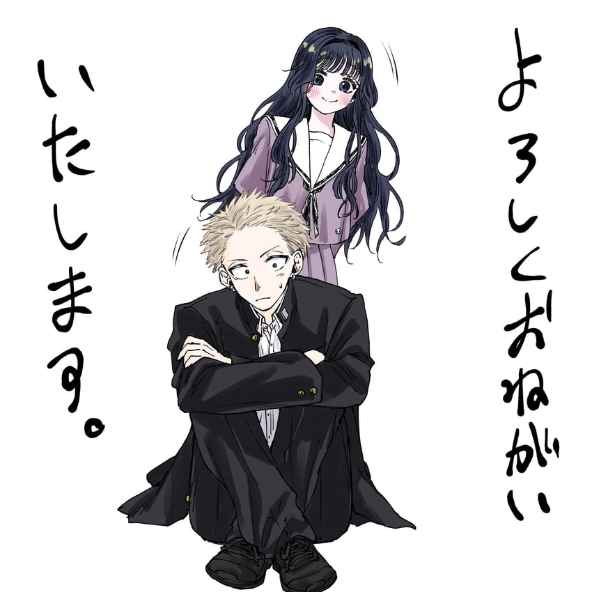 waguri kaoruko and tsumugi rintarou (kaoru hana wa rin to saku) drawn by mikami_saka