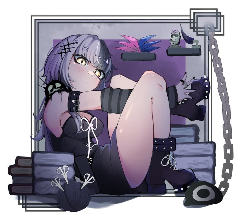 shiori novella and yorick (hololive and 1 more) drawn by eizuremon
