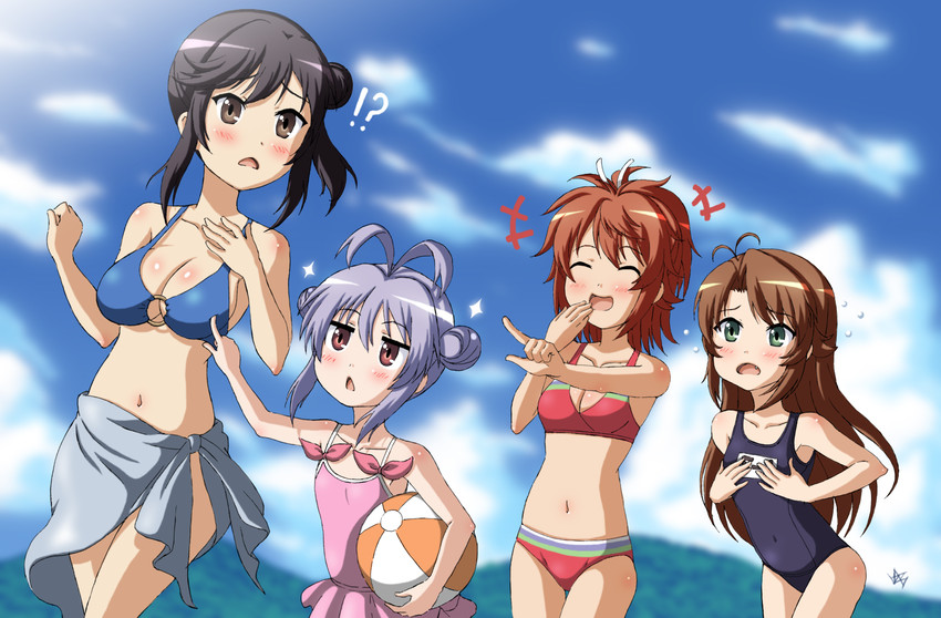 ichijou hotaru, miyauchi renge, koshigaya komari, and koshigaya natsumi (non non biyori) drawn by vzmk2