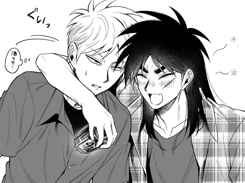 itou kaiji and akagi shigeru (kaiji and 2 more) drawn by niwatori_panda