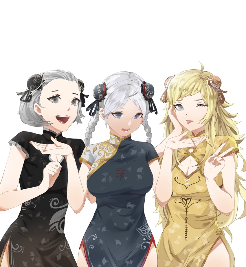 nina, ophelia, and sophie (fire emblem and 1 more) drawn by yog09