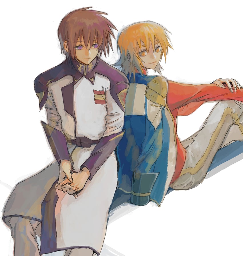 cagalli yula athha and kira yamato (gundam and 1 more) drawn by she_(morianosu)