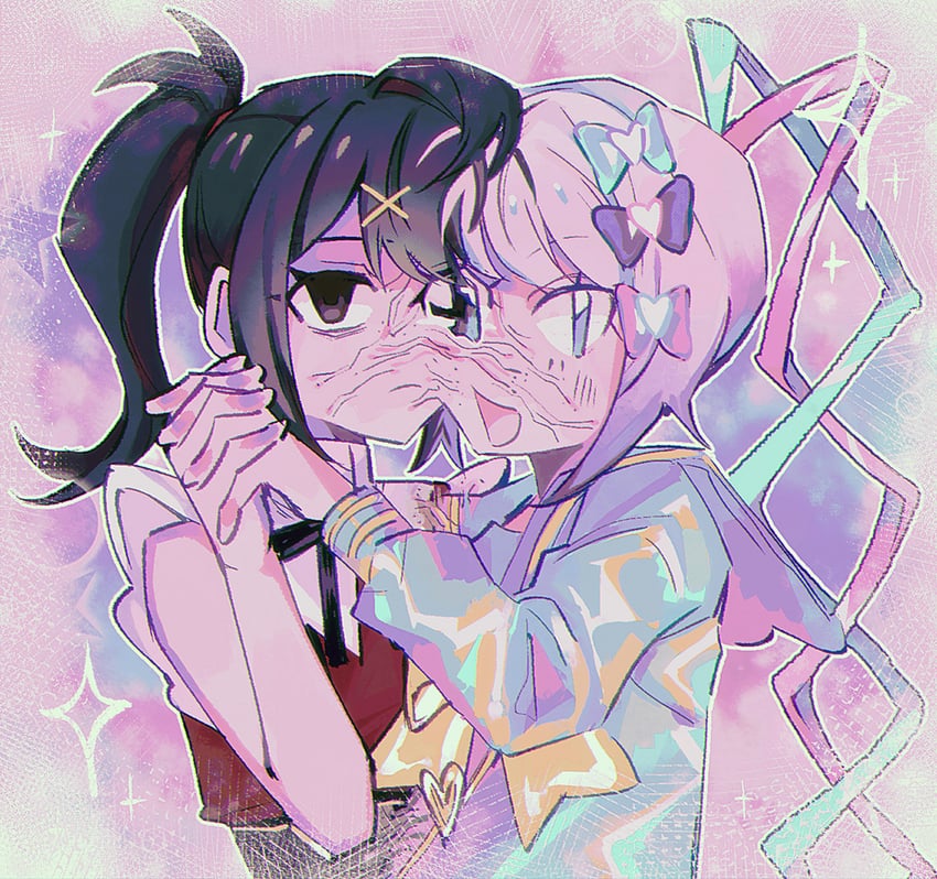 chouzetsusaikawa tenshi-chan and ame-chan (needy girl overdose) drawn by malan