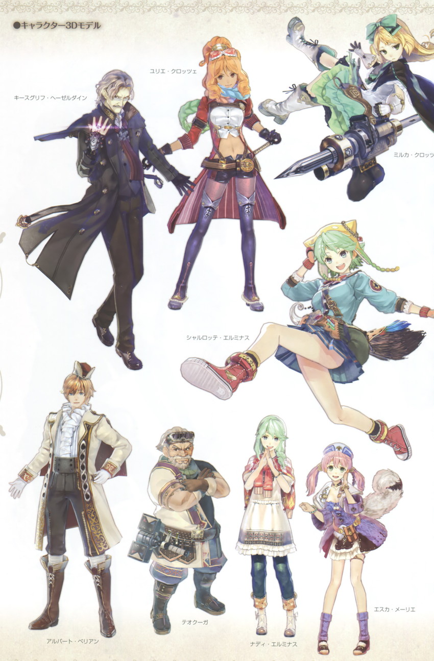 escha malier, shallotte elminus, keithgriff hazeldine, miruca crotze, jurie crotze, and 3 more (atelier and 1 more) drawn by hidari_(left_side)