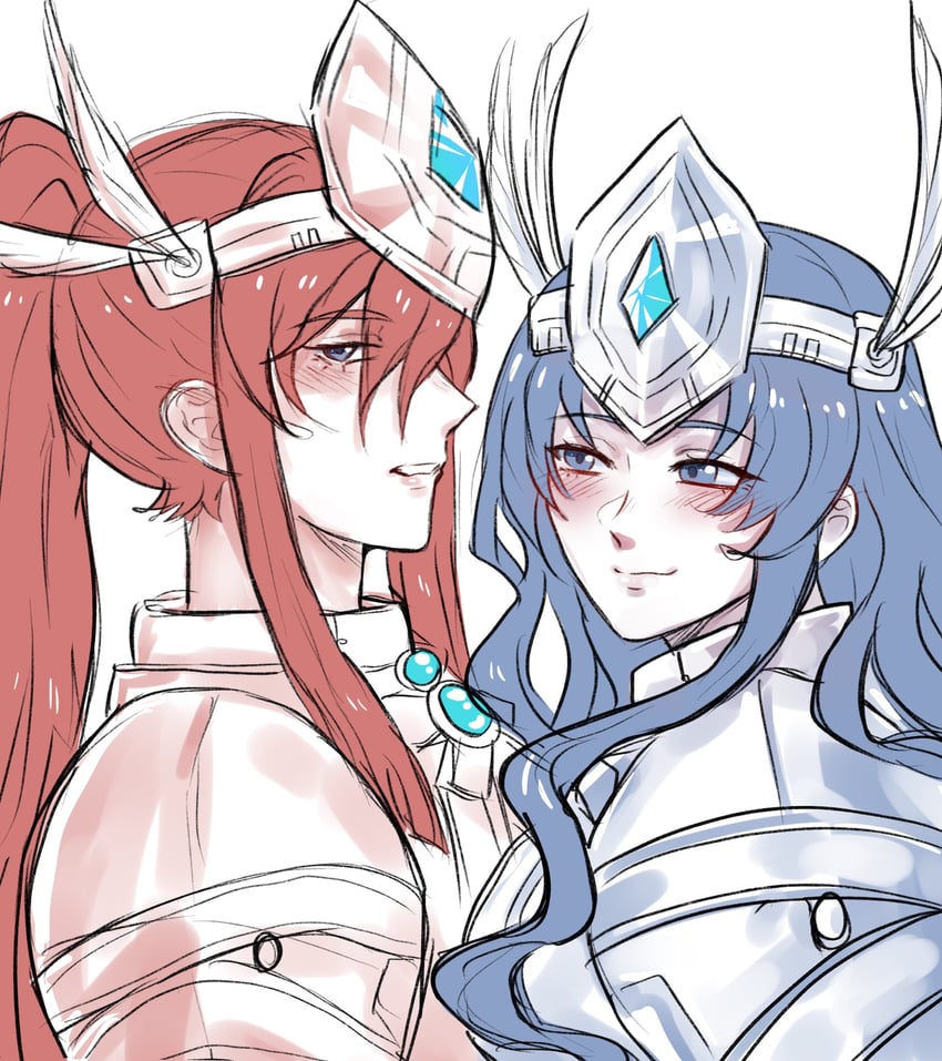 ines and ennea (eiyuu densetsu and 1 more) drawn by shiruuruu