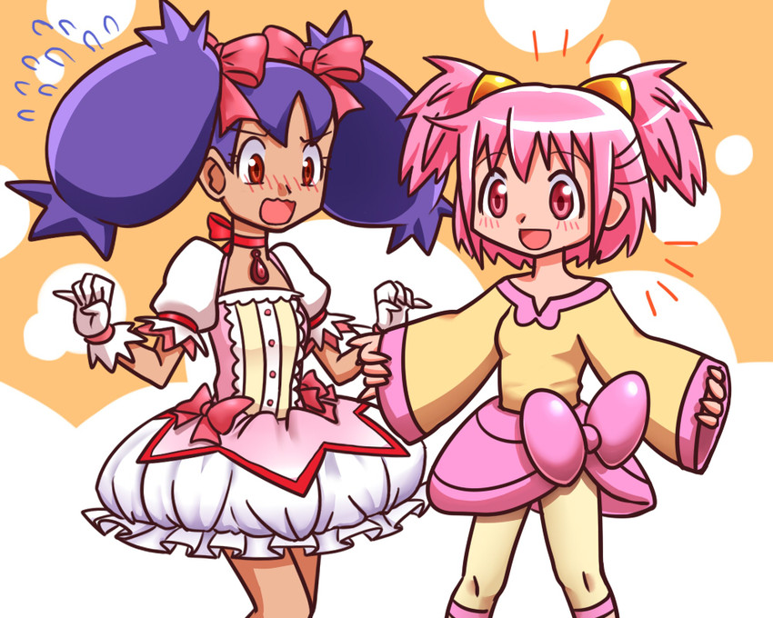 kaname madoka, iris, and yuuki aoi (pokemon and 2 more) drawn by dadadanoda
