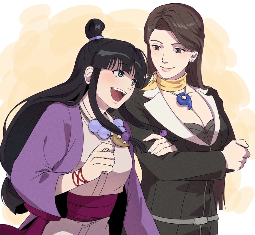 maya fey and mia fey (ace attorney) drawn by gs_1108