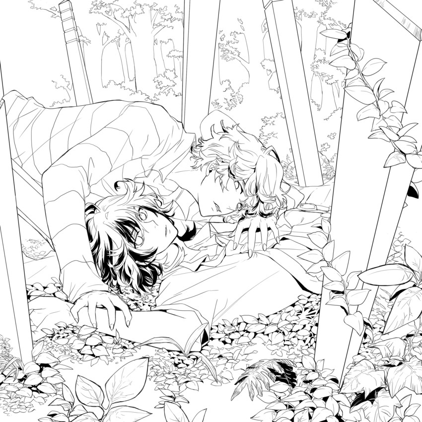 koide natsuno and mutou tooru (shiki) drawn by okada_(kotatsu_tako)