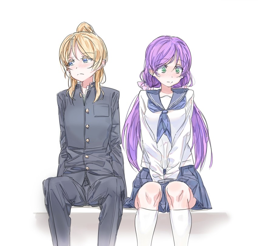 tojo nozomi and ayase eli (love live! and 1 more) drawn by free_style_(yohan1754)