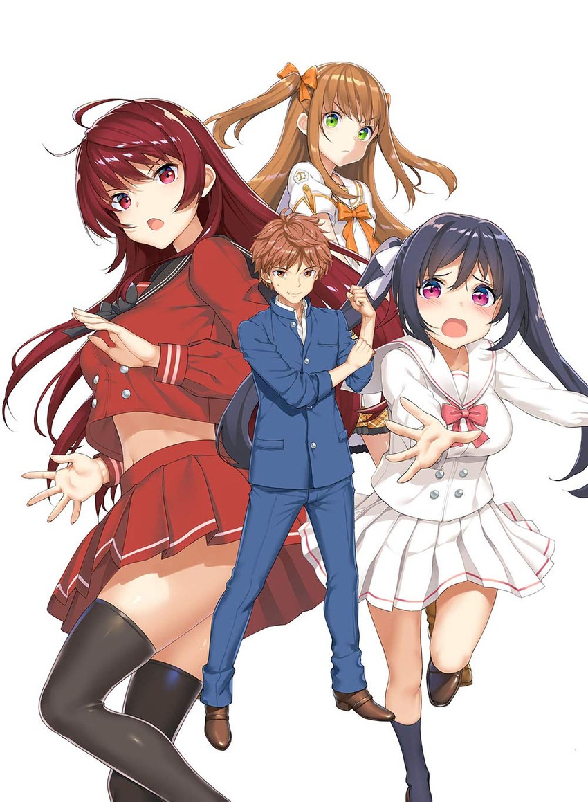 sara mizuki, mainami sumaru, nanayou nanana, and rendou renya (ga bunko and 1 more) drawn by takayaki