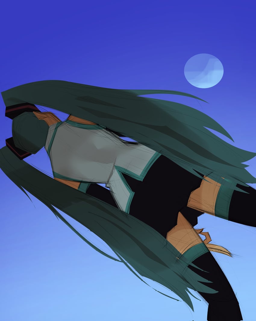 hatsune miku (vocaloid and 1 more) drawn by thainhuman