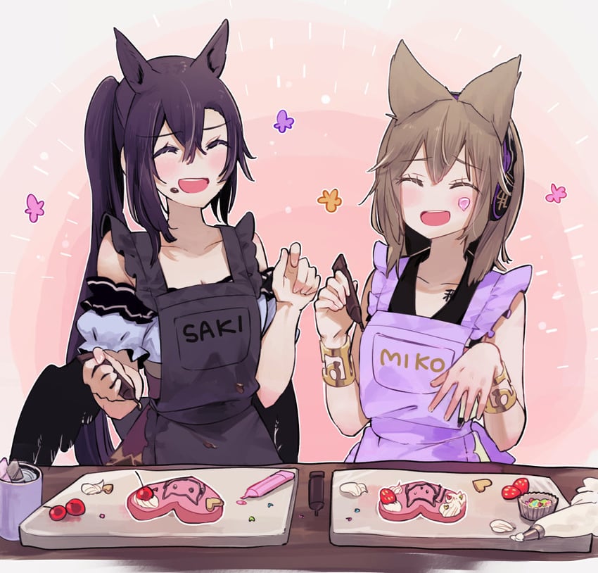 toyosatomimi no miko and kurokoma saki (touhou) drawn by syuri22