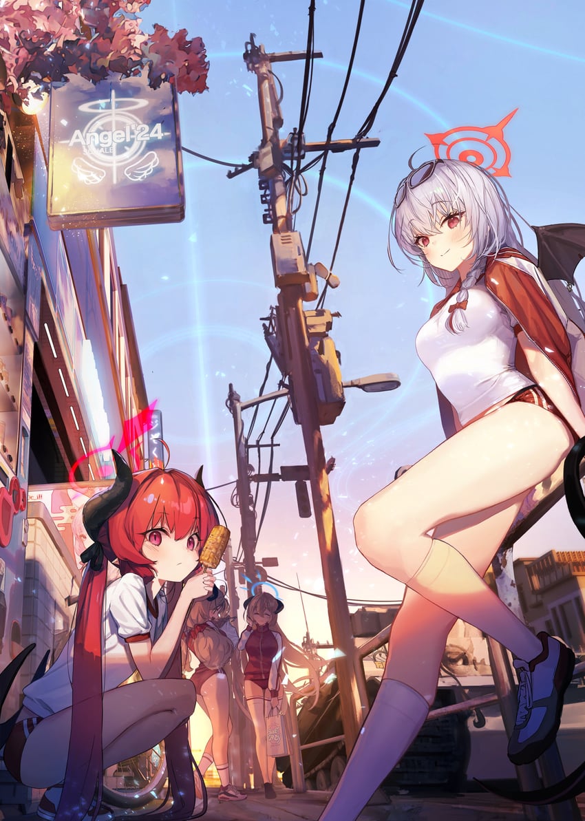 haruna, junko, izumi, and akari (blue archive) drawn by ggoc_ill