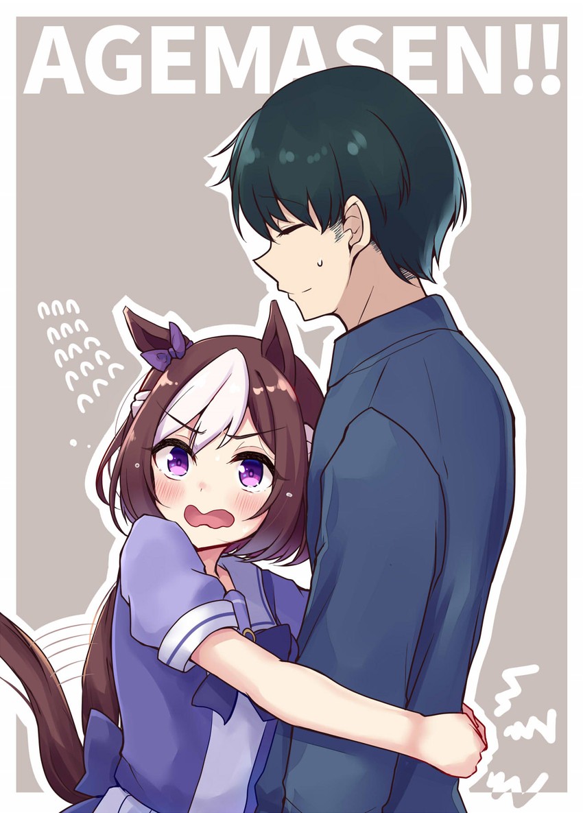 trainer and special week (umamusume) drawn by soramuko