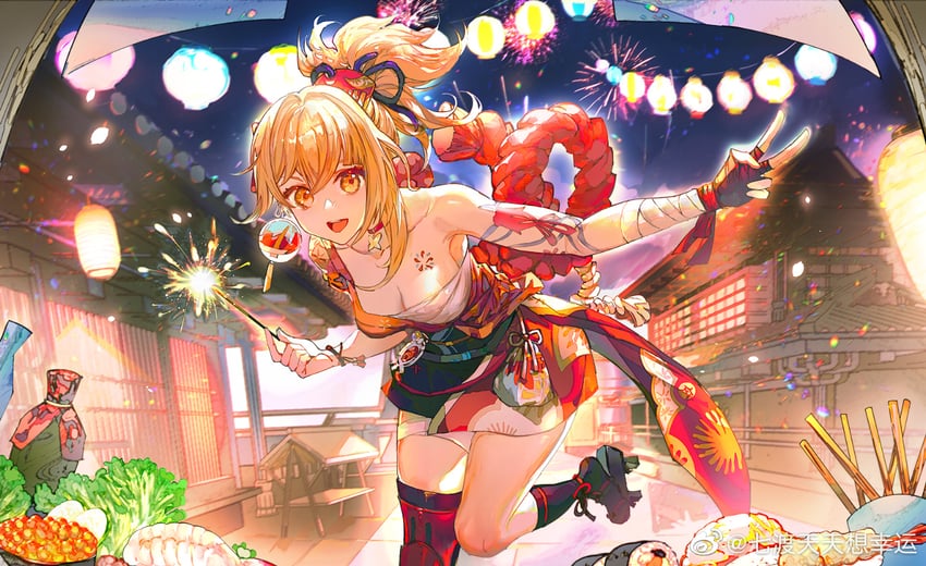 yoimiya (genshin impact) drawn by qi_du_tiantian_xiang_xingyun