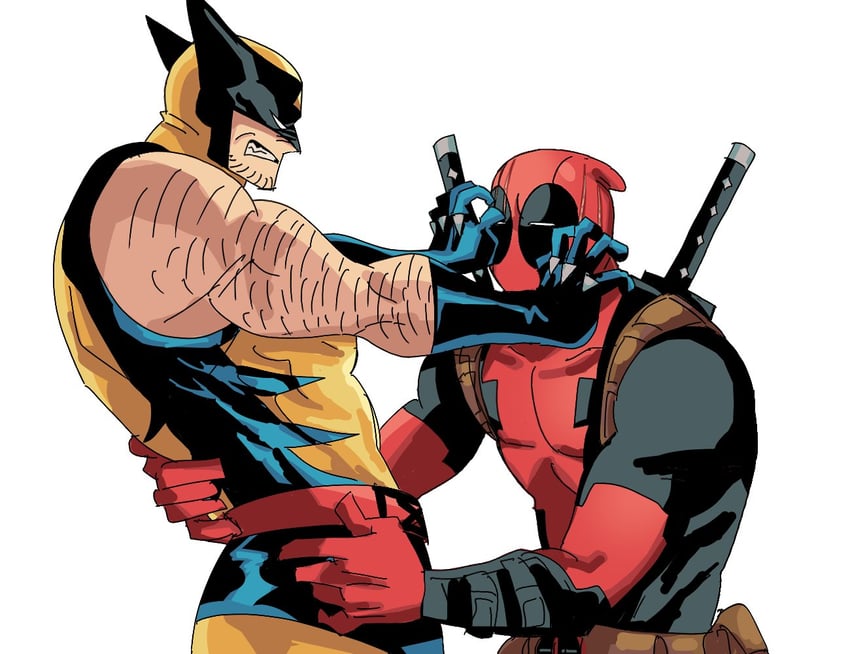 wolverine and deadpool (marvel and 2 more) drawn by ppoooooolvrmm