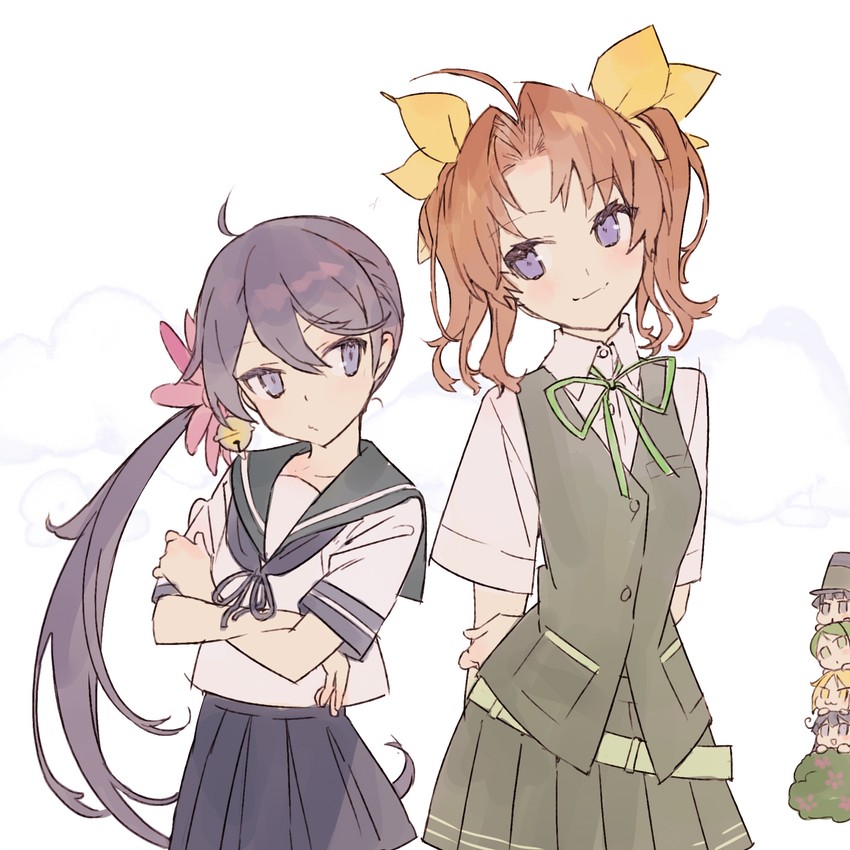 ushio, akebono, satsuki, kagerou, nagatsuki, and 1 more (kantai collection) drawn by noco_(adamas)