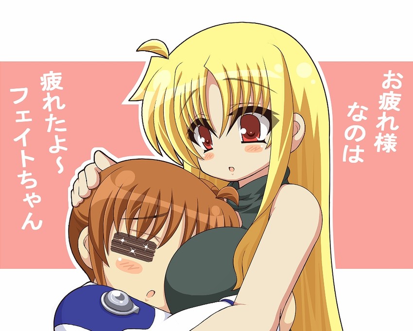 fate testarossa and takamachi nanoha (lyrical nanoha and 1 more) drawn by kano-0724