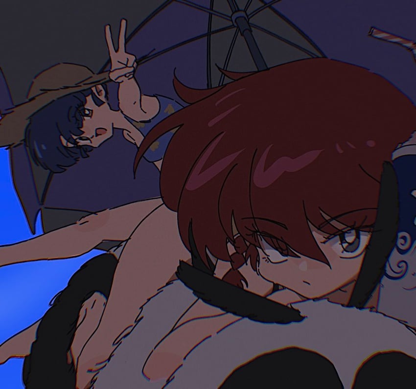 ranma-chan, tendou akane, and saotome genma (ranma 1/2) drawn by luuxiriver