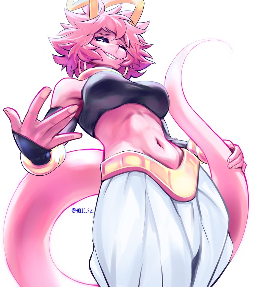 ashido mina, android 21, and majin android 21 (boku no hero academia and 2 more) drawn by hhholic