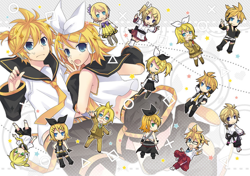 kagamine rin and kagamine len (vocaloid and 2 more) drawn by tamura_hiro