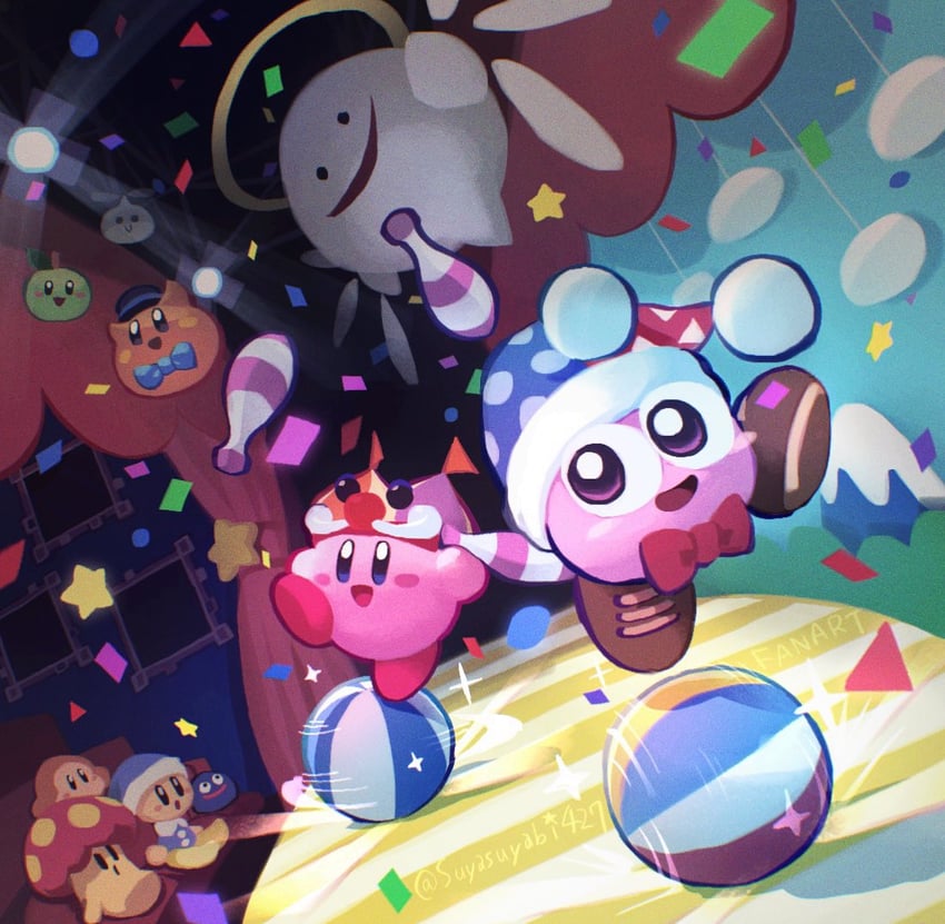 kirby, waddle dee, marx, gooey, zero two, and 6 more (kirby) drawn by suyasuyabi