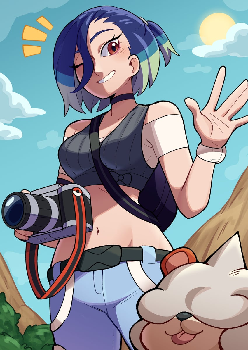 perrin and hisuian growlithe (pokemon and 1 more) drawn by maejpg_.