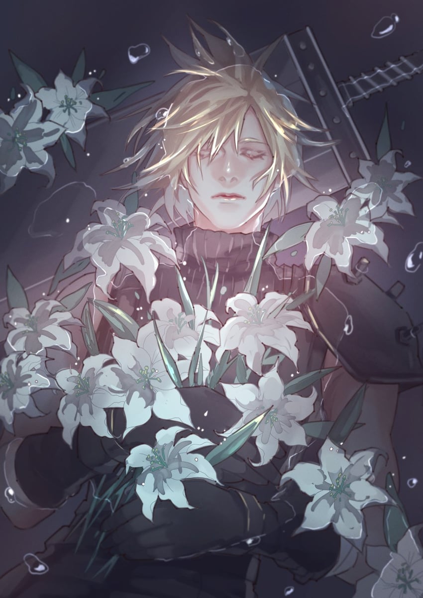 cloud strife (final fantasy and 2 more) drawn by katagawa_mika