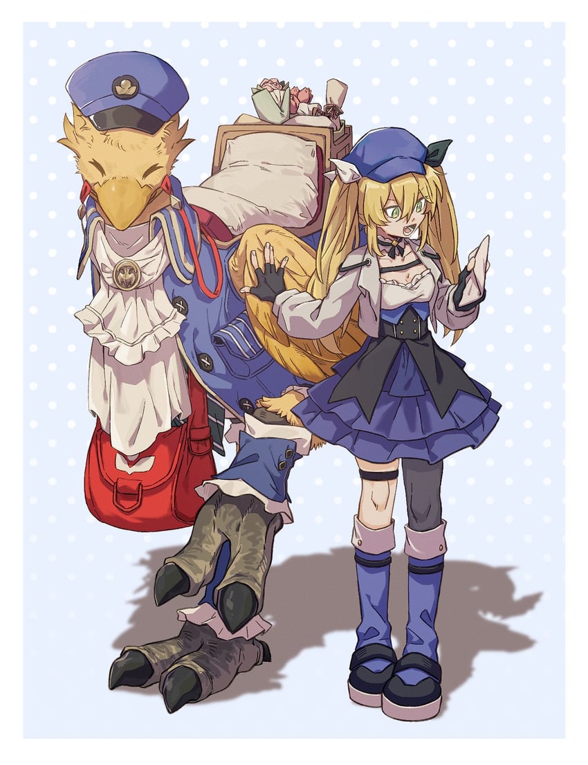 dokibird and dragoon (final fantasy and 1 more) drawn by criangle_k.