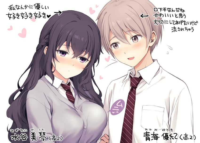 mizutani mikoto and aomi yuuki (original) drawn by chacharan