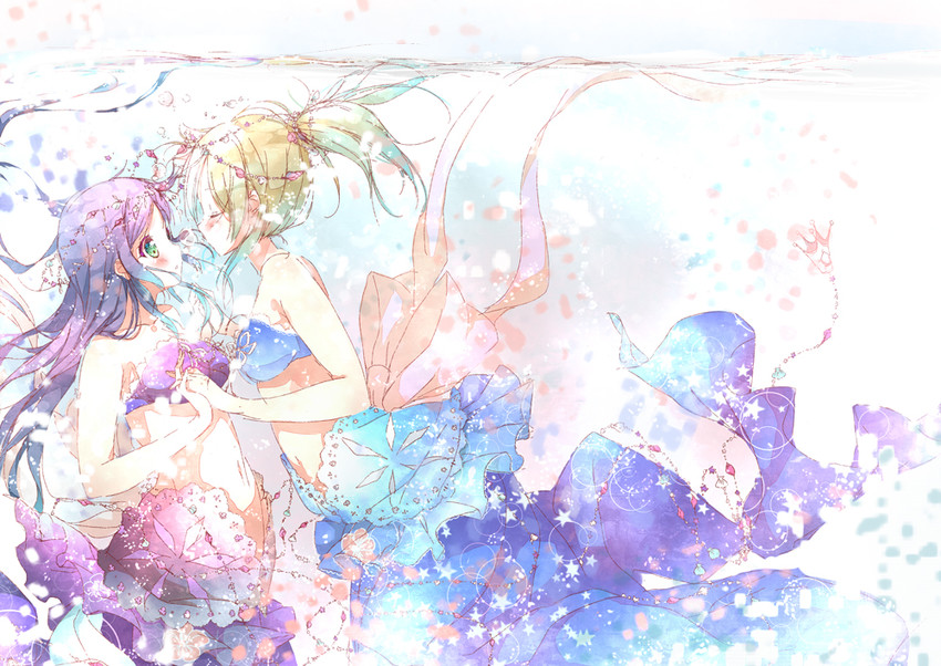 tojo nozomi and ayase eli (love live! and 1 more) drawn by kuma_(happylocation)