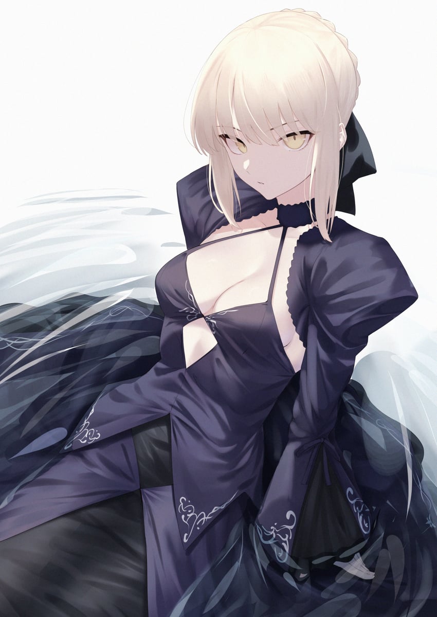 artoria pendragon and saber alter (fate and 1 more) drawn by okuma707