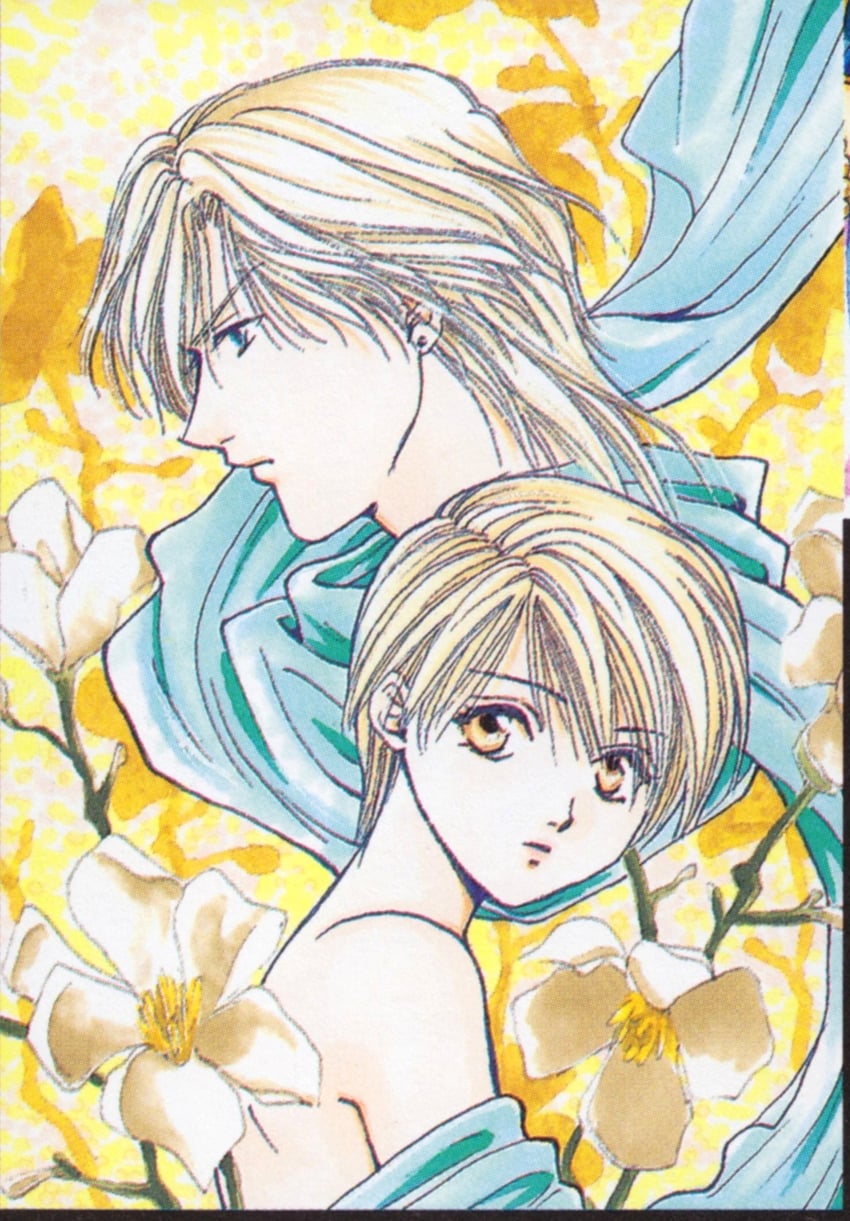 hongou yui and nakago (fushigi yuugi) drawn by watase_yuu