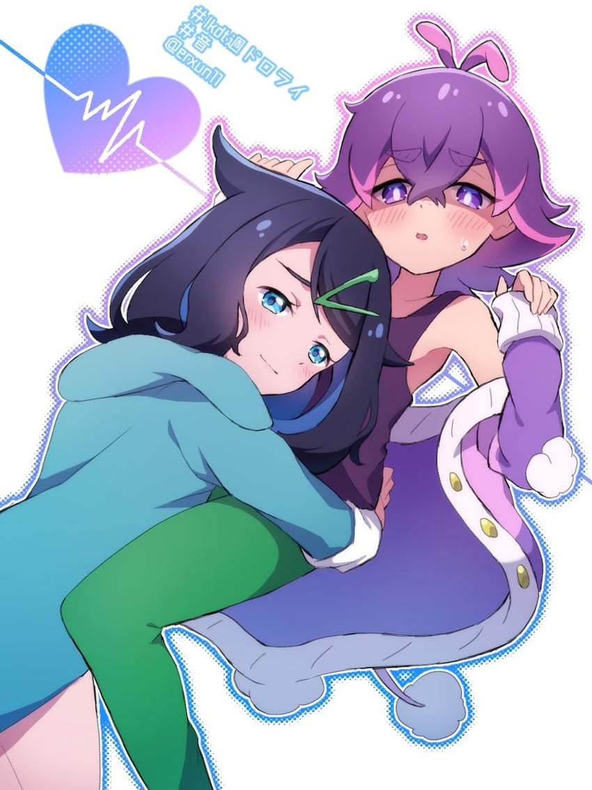 liko and dot (pokemon and 1 more) drawn by nihiro_(erxun11)