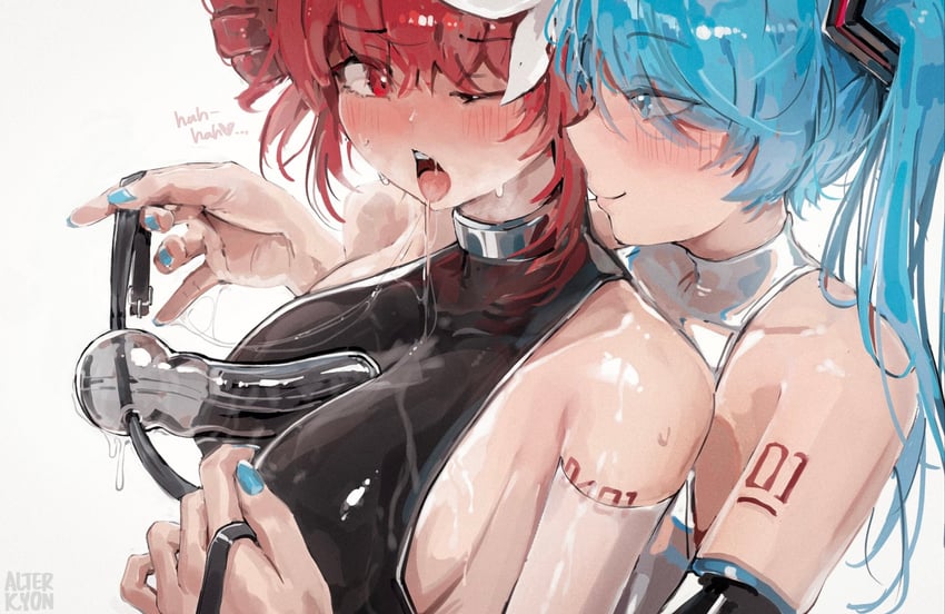 hatsune miku and kasane teto (vocaloid and 1 more) drawn by alterkyon