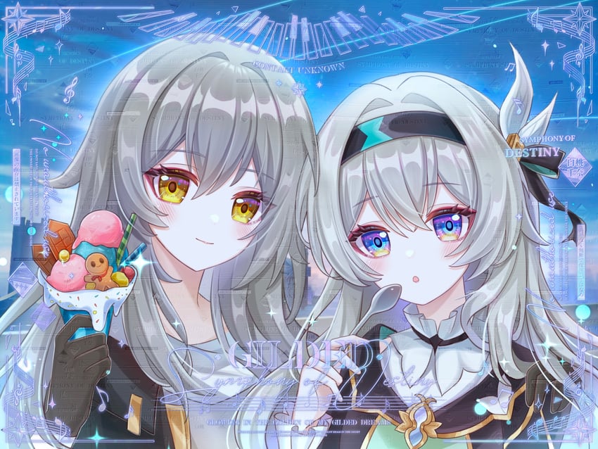 trailblazer, firefly, and stelle (honkai and 1 more) drawn by shanaiya
