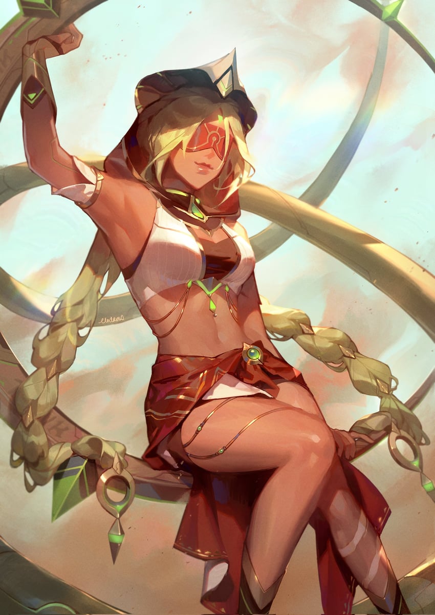 eremite floral ring-dancer (genshin impact) drawn by elodeas
