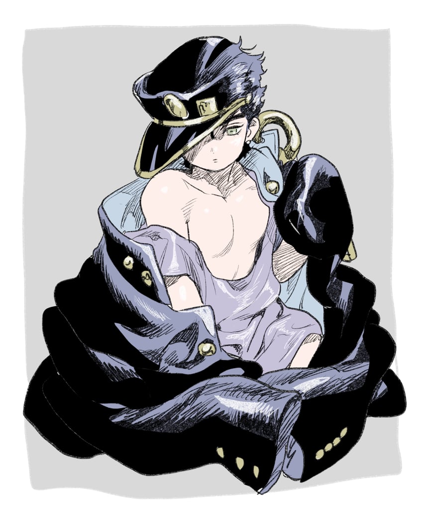 kujo jotaro (jojo no kimyou na bouken and 1 more) drawn by nitako