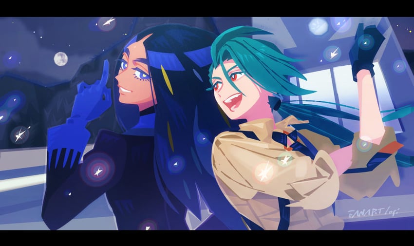 rika and geeta (pokemon and 1 more) drawn by logi_bunbukucha