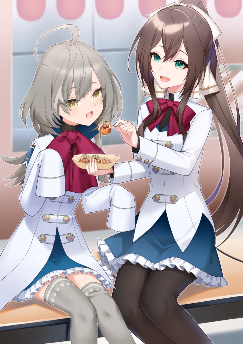 sasaki ran and serizawa chikaru (assault lily) drawn by matyata