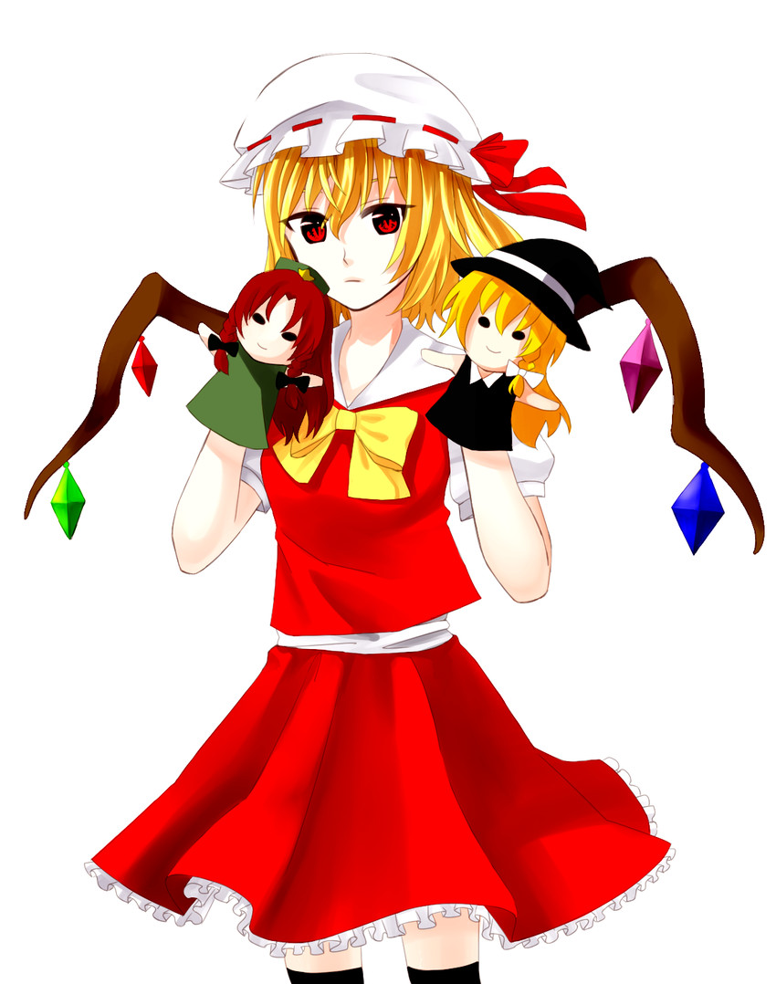 kirisame marisa, flandre scarlet, and hong meiling (touhou) drawn by milk_(bird-joa)