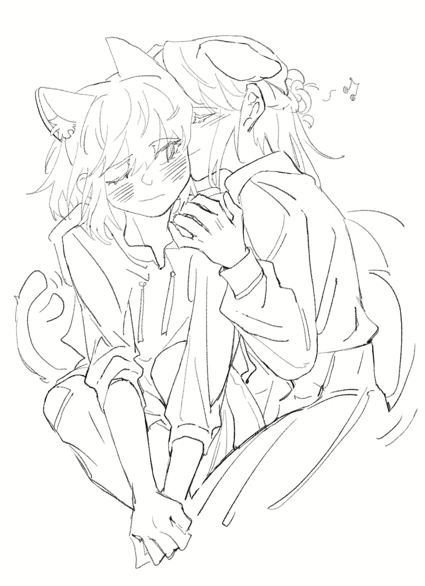 miyagi shiori and sendai hazuki (shuuniichido classmate wo kau hanashi) drawn by lanserongjie