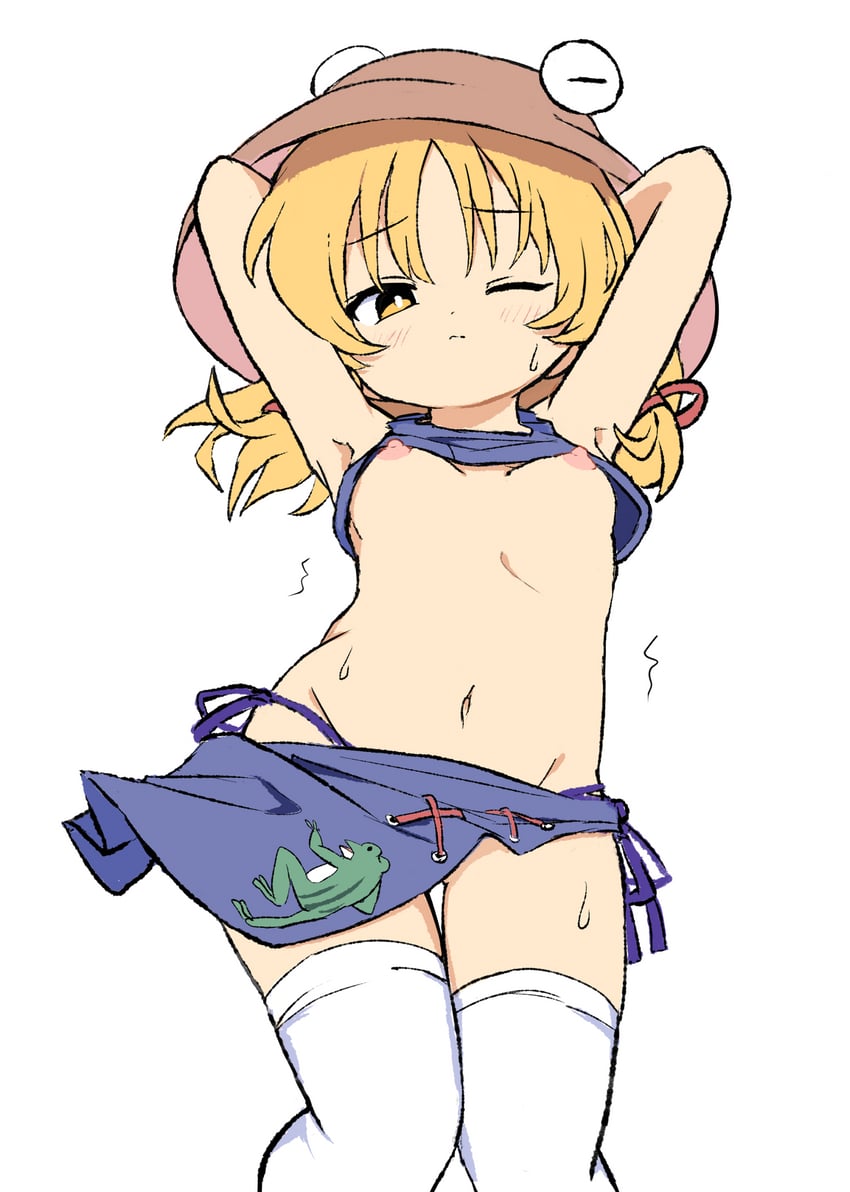 moriya suwako and pyonta (touhou) drawn by ramudia_(lamyun)