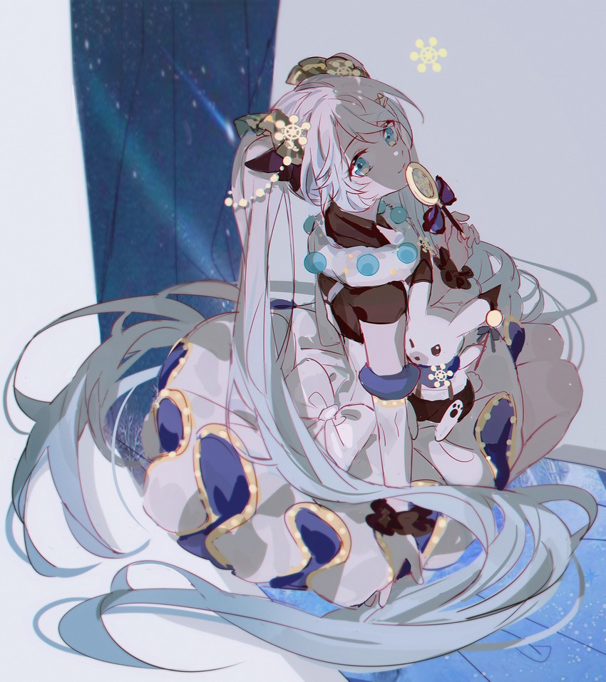 hatsune miku, yuki miku, and rabbit yukine (vocaloid) drawn by hitokoto