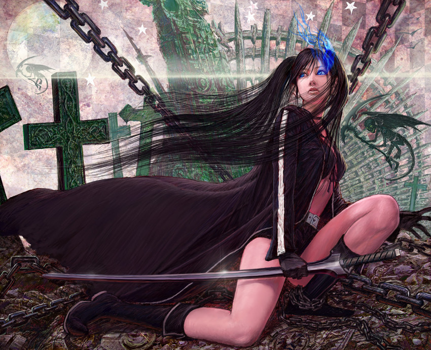 black rock shooter (black rock shooter) drawn by a-zoom