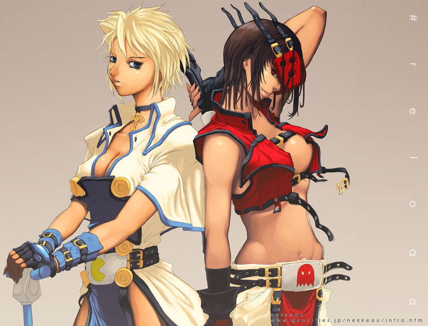 ky kiske, pac-man, kyko, and sol badgal (guilty gear and 1 more) drawn by nekkeau
