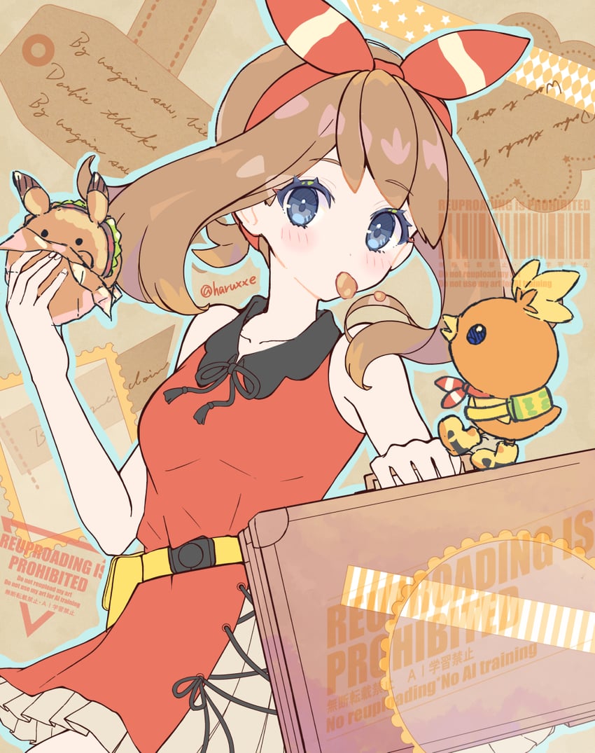may and torchic (pokemon and 1 more) drawn by haru_(haruxxe)