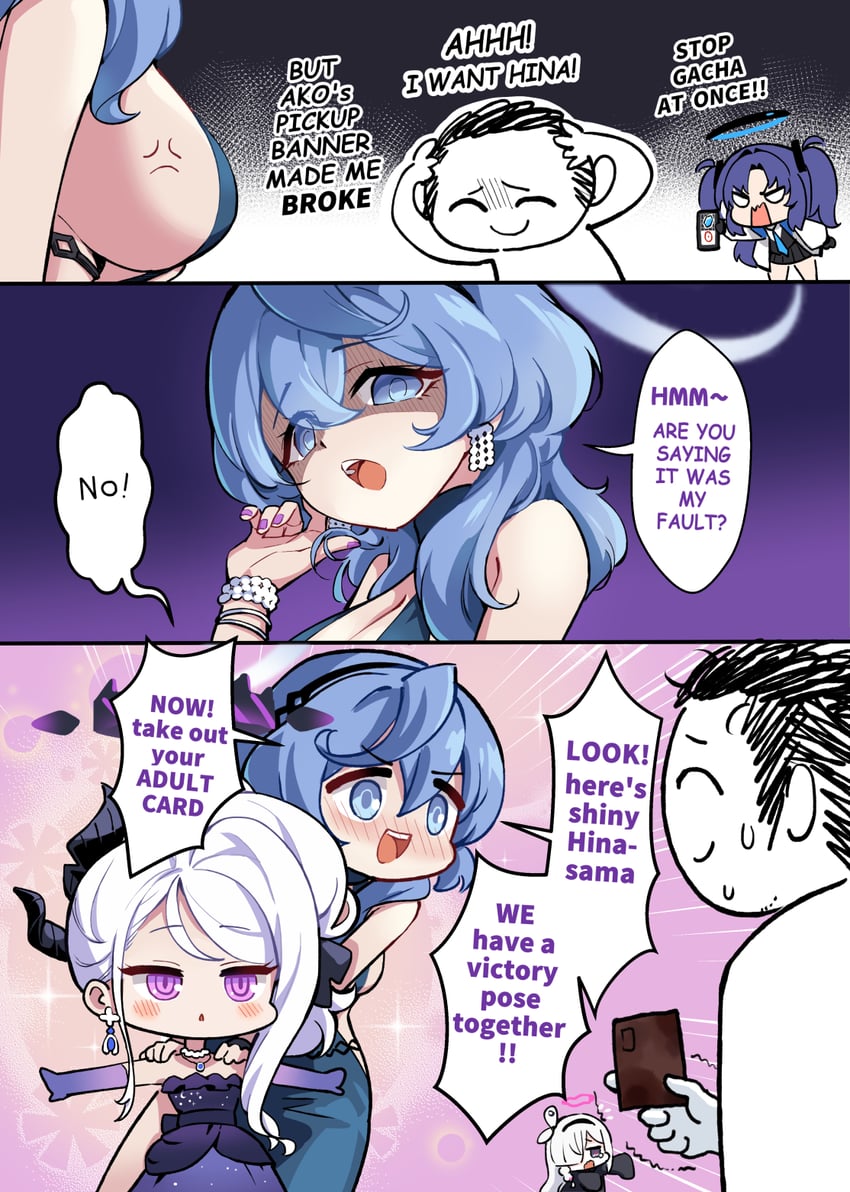 sensei, yuuka, doodle sensei, hina, plana, and 1 more (blue archive) drawn by hm_(hmongt)