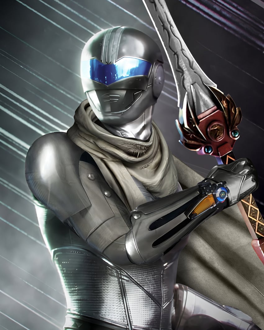 chrono ranger (original and 2 more) drawn by kamen_rai